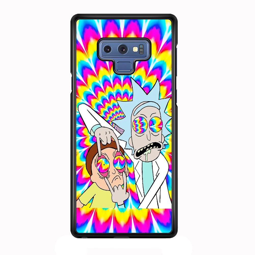 Rick and Morty Trippy Samsung Galaxy Note 9 Case-Rubber / White (2D Case)-Xtracase