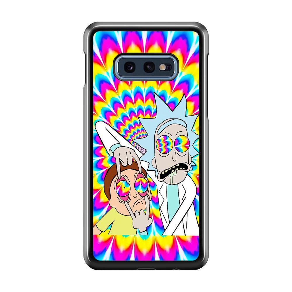Rick and Morty Trippy Samsung Galaxy S10E Case-Rubber / Black (2D Case)-Xtracase