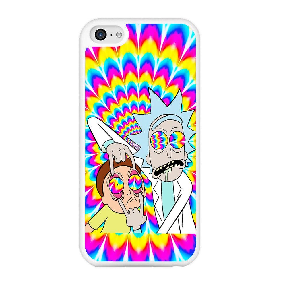 Rick and Morty Trippy iPhone 5 | 5s Case-Rubber / White (2D Case)-Xtracase
