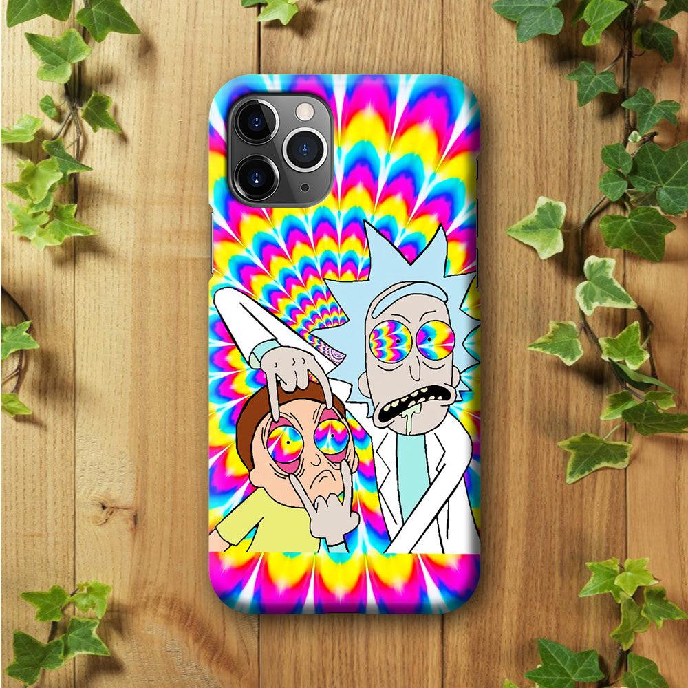 Rick and Morty Trippy iPhone 11 Pro Case-Plastic / Full Wrap (3D Case)-Xtracase