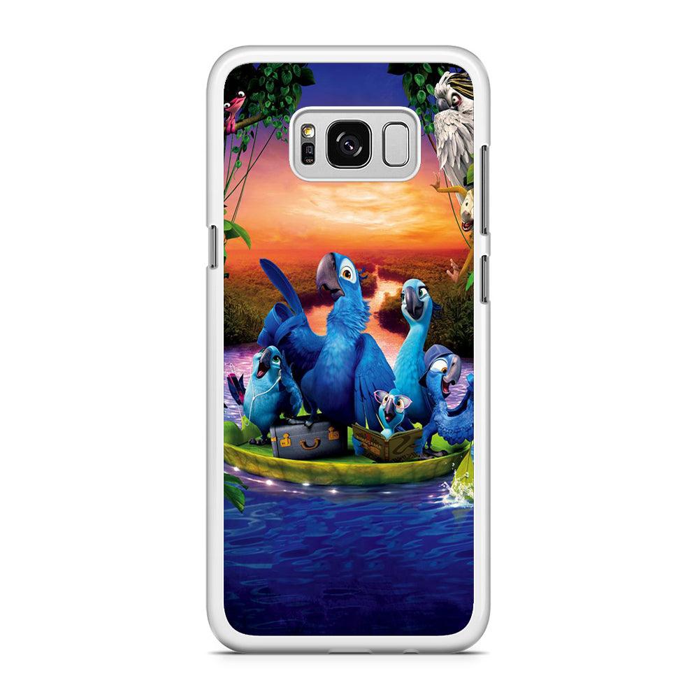 Rio Tour on The River Samsung Galaxy S8 Case-Rubber / White (2D Case)-Xtracase