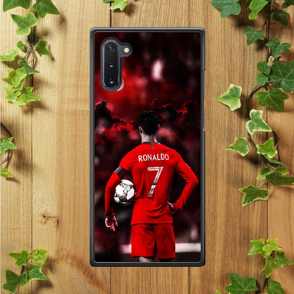 Ronaldo CR7 Samsung Galaxy Note 10 Case-Rubber / Black (2D Case)-Xtracase