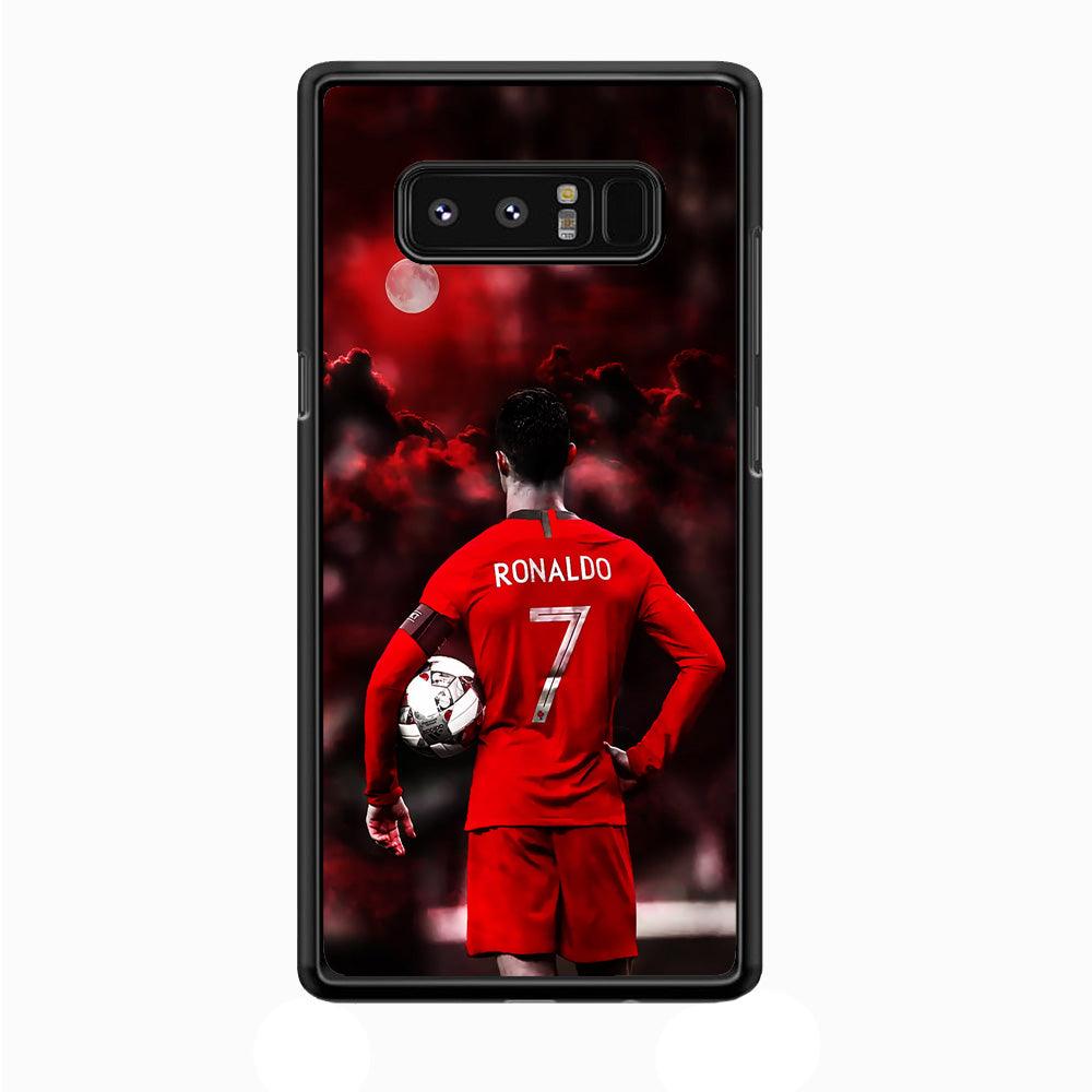 Ronaldo CR7 Samsung Galaxy Note 8 Case-Rubber / Black (2D Case)-Xtracase