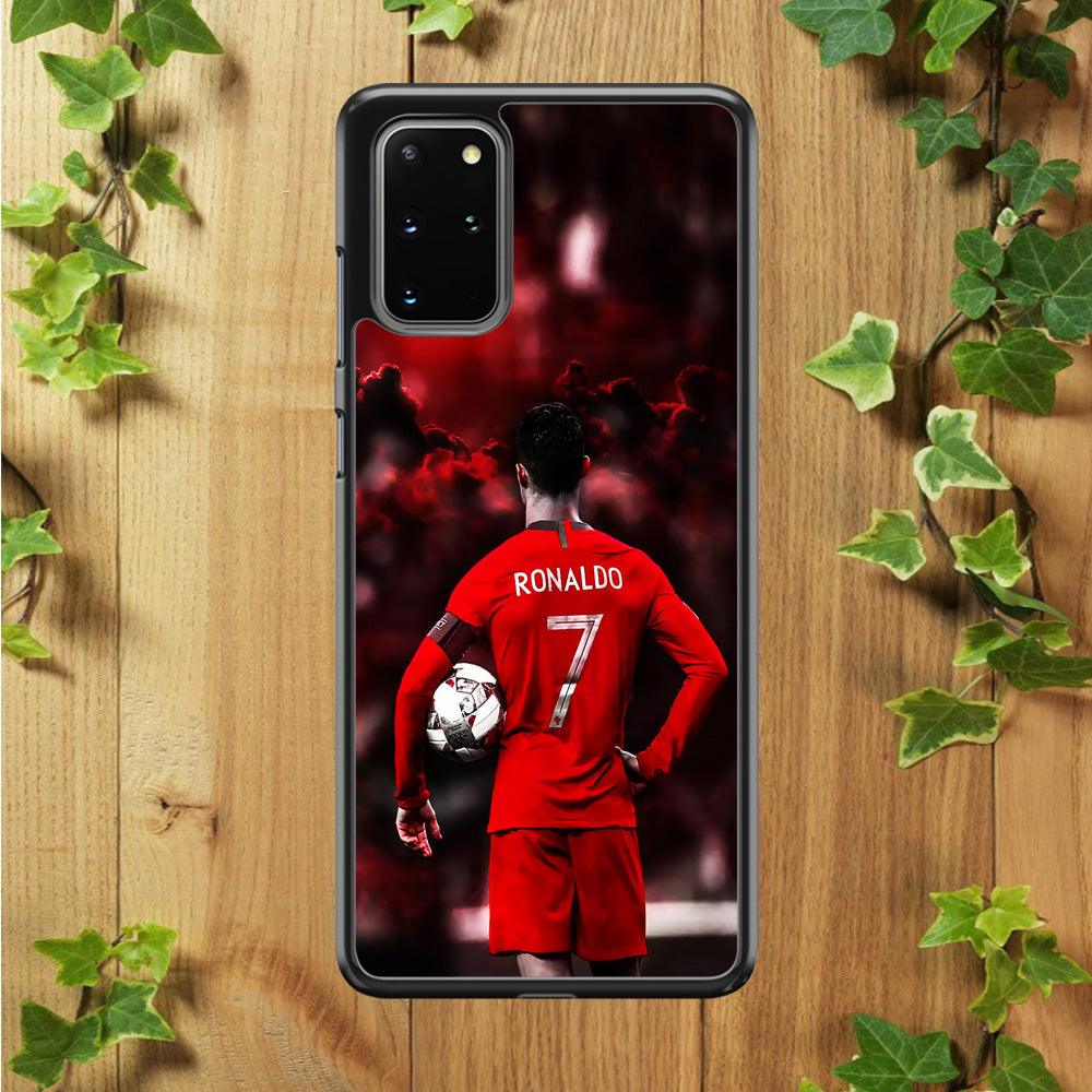 Ronaldo CR7 Samsung Galaxy S20 Plus Case-Rubber / Black (2D Case)-Xtracase