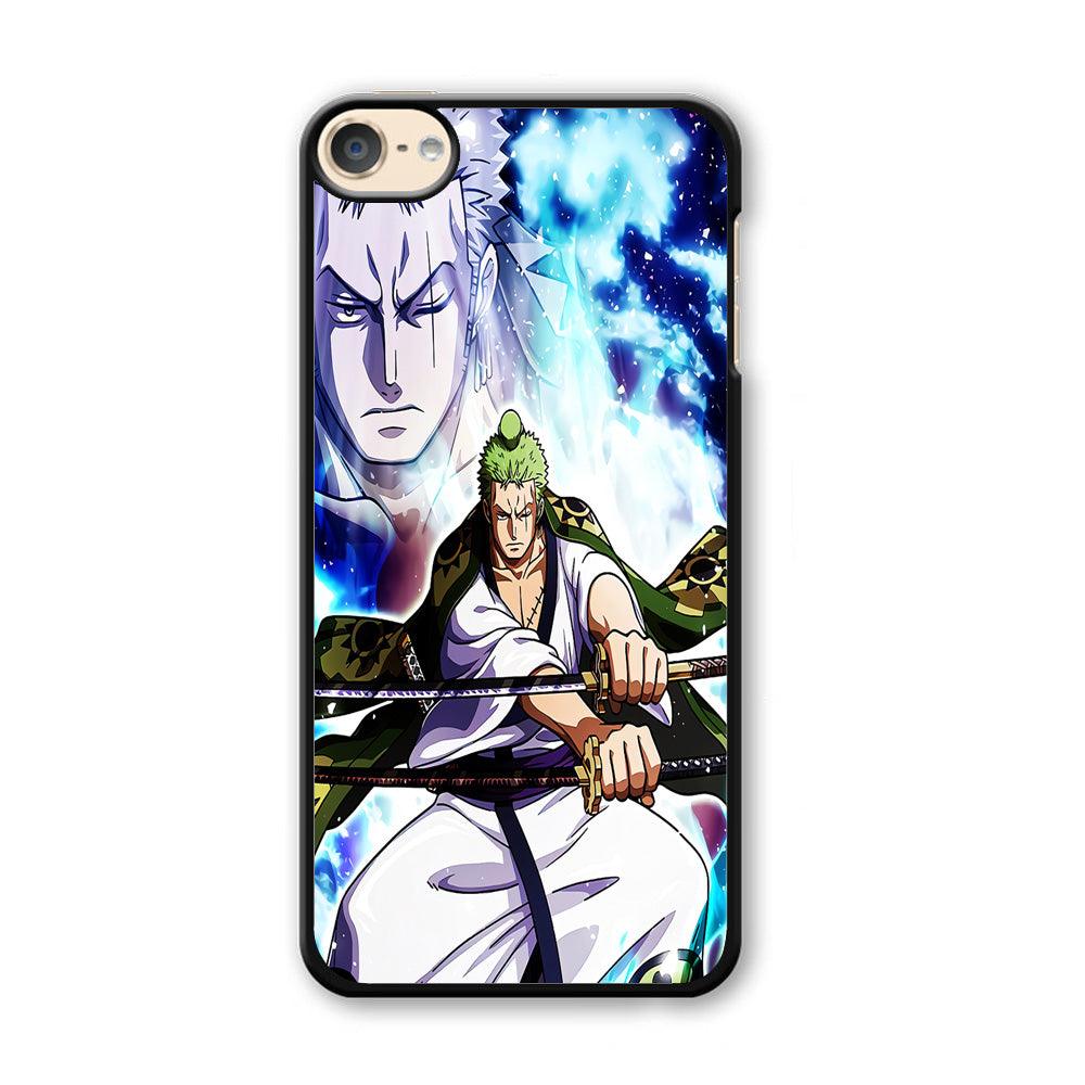Roronoa Zoro Two Sword iPod Touch 6 Case-Plastic / White (2D Case)-Xtracase