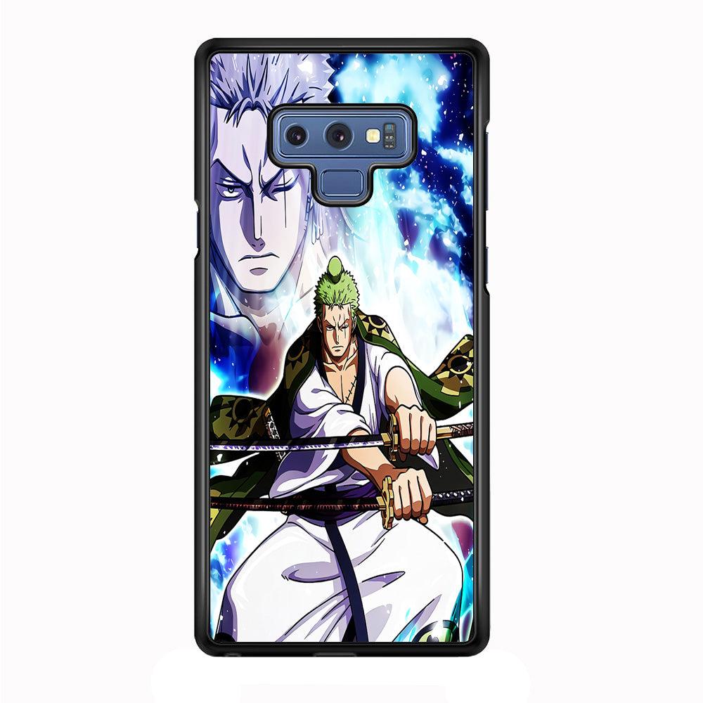 Roronoa Zoro Two Sword Samsung Galaxy Note 9 Case-Rubber / Black (2D Case)-Xtracase