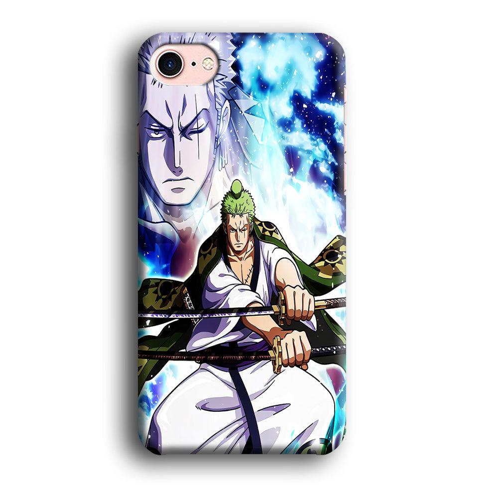 Roronoa Zoro Two Sword iPhone 8 Case-Plastic / Full Wrap (3D Case)-Xtracase