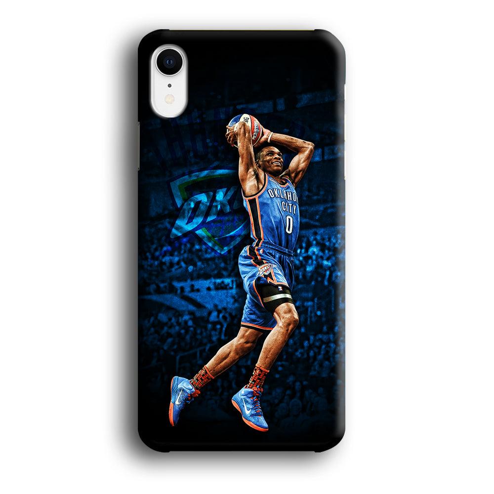 Russell Westbrook Jump Shot iPhone XR Case-Plastic / Full Wrap (3D Case)-Xtracase