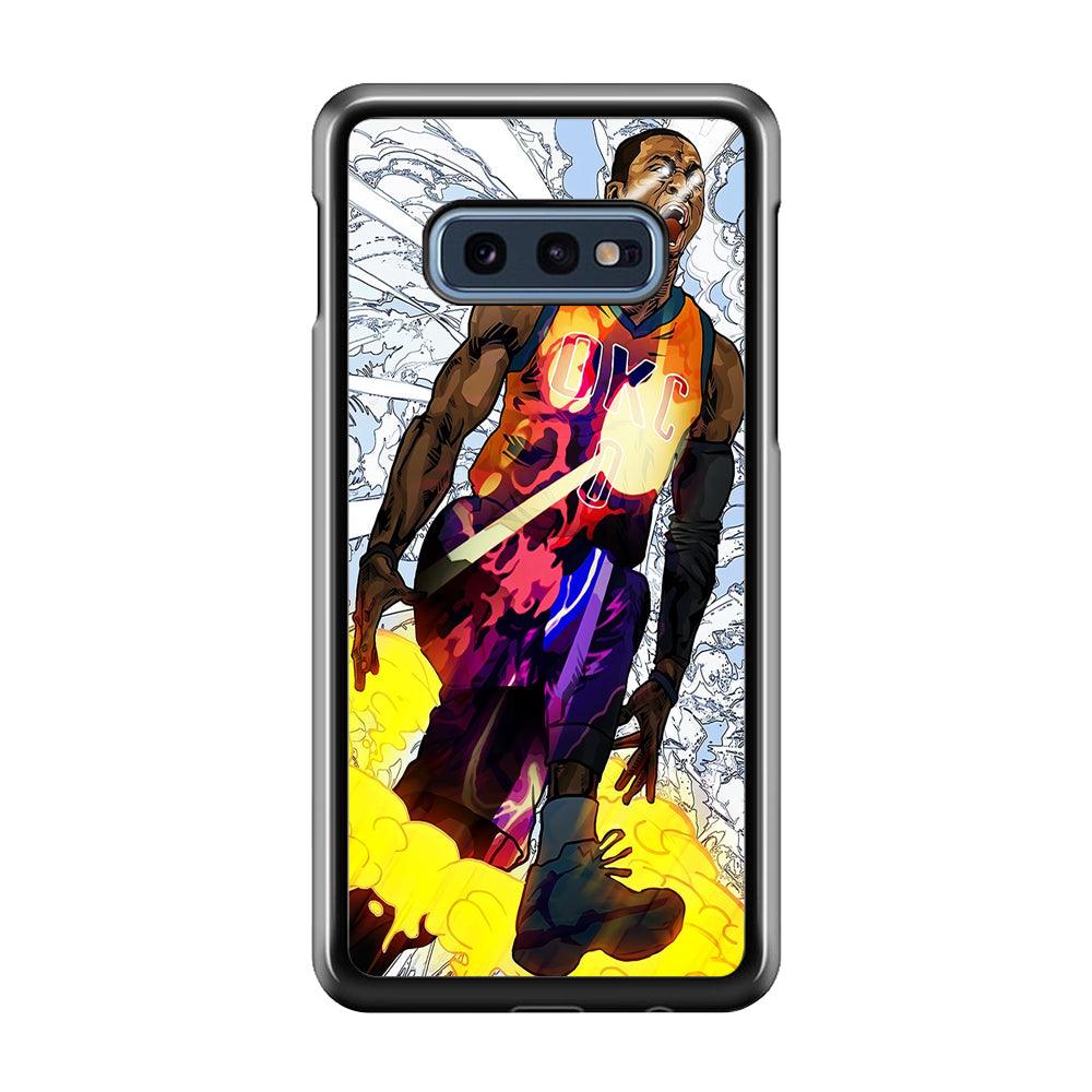 Russell Westbrook Oklahoma City Art Samsung Galaxy S10E Case-Plastic / Full Wrap (3D Case)-Xtracase