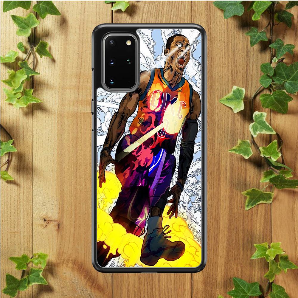 Russell Westbrook Oklahoma City Art Samsung Galaxy S20 Plus Case-Rubber / Black (2D Case)-Xtracase