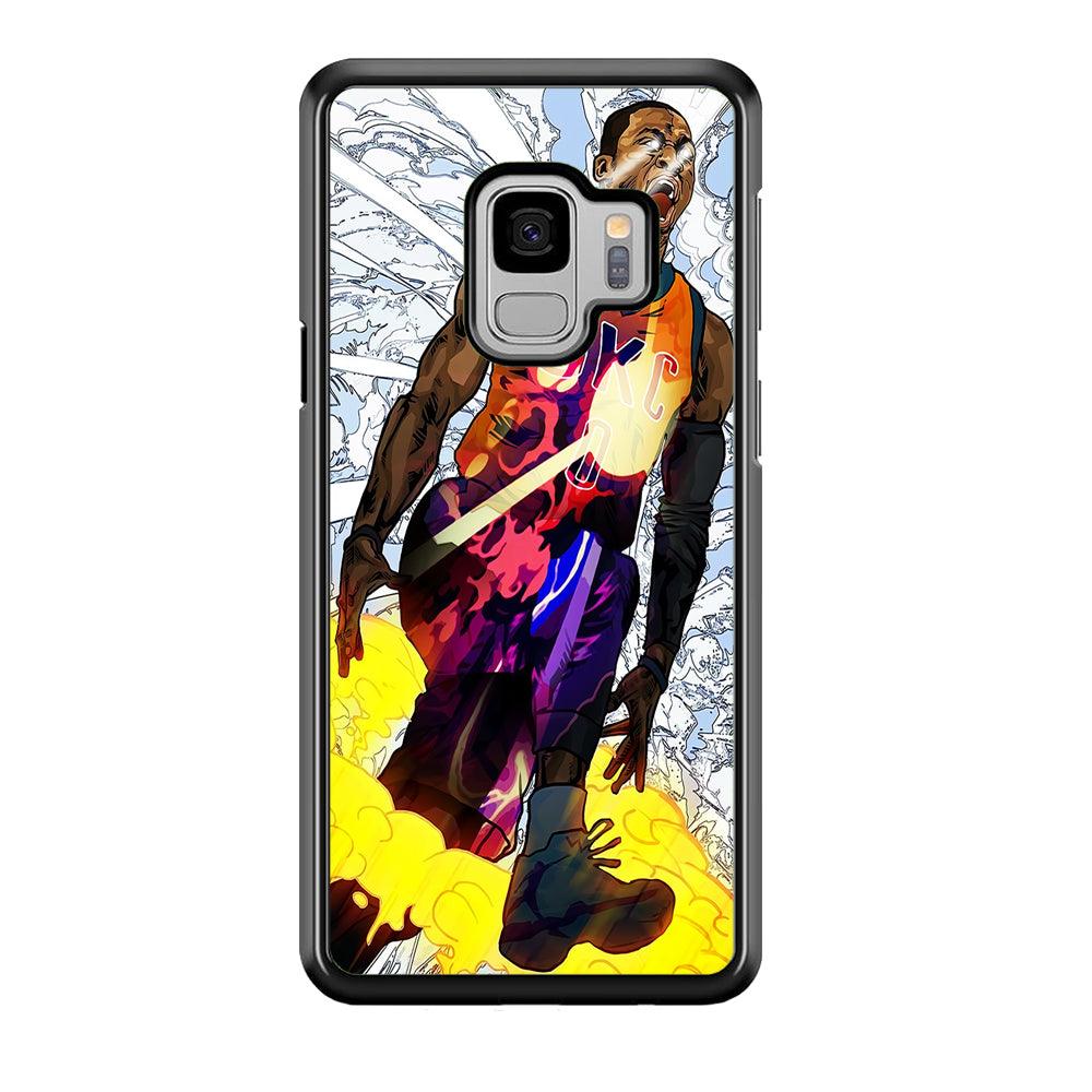 Russell Westbrook Oklahoma City Art Samsung Galaxy S9 Case-Rubber / Black (2D Case)-Xtracase