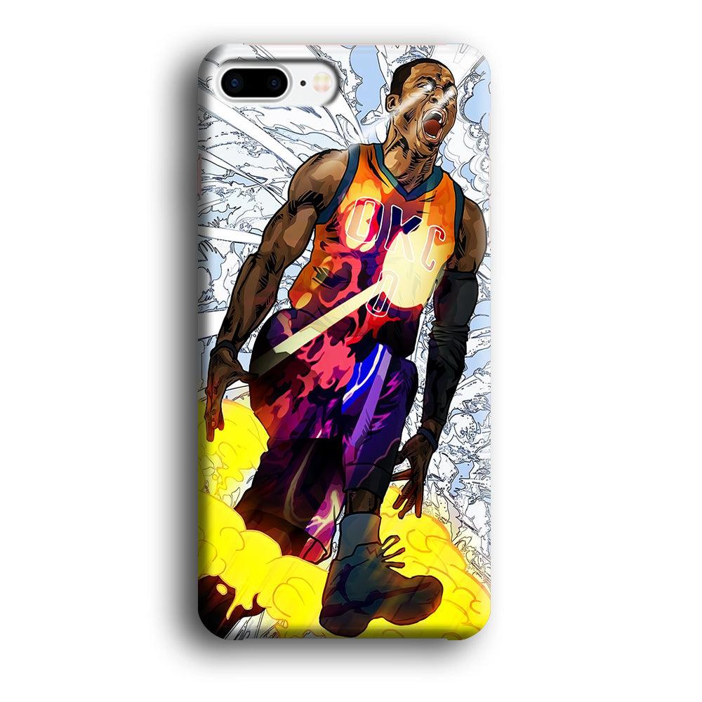 Russell Westbrook Oklahoma City Art iPhone 7 Plus Case-Plastic / Full Wrap (3D Case)-Xtracase