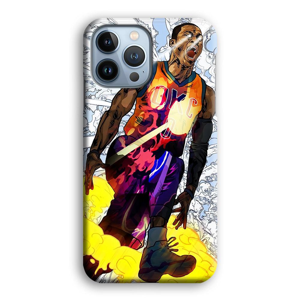 Russell Westbrook Oklahoma City Art iPhone 13 Pro Case-Plastic / Full Wrap (3D Case)-Xtracase