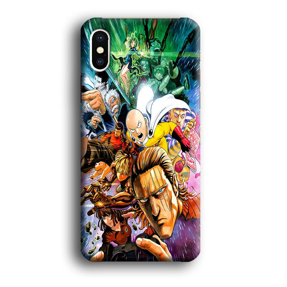 Saitama and S-Class Hero iPhone Xs Max Case-Plastic / Full Wrap (3D Case)-Xtracase