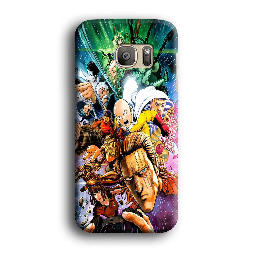 Saitama and S-Class Hero Smsung Galaxy S7 Edge Case-Plastic / Full Wrap (3D Case)-Xtracase