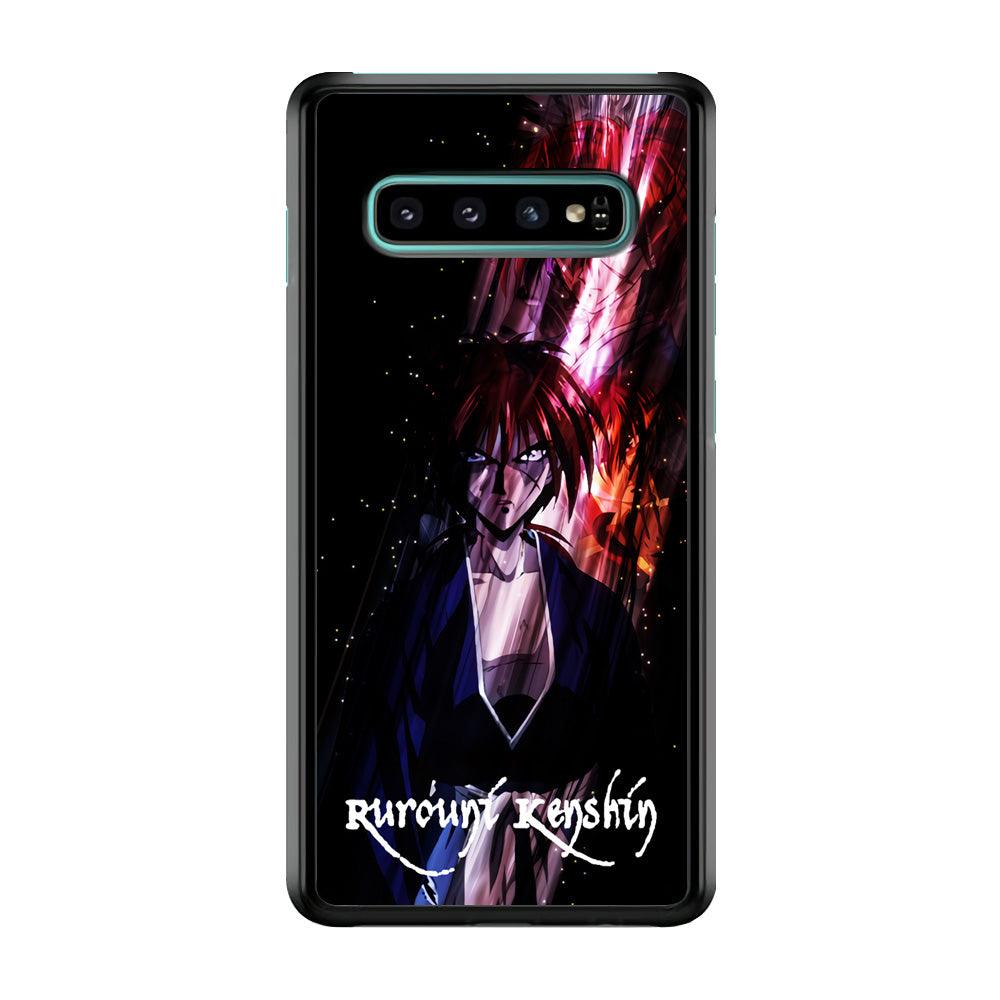 Samurai X Rurouni Kenshin Samsung Galaxy S10 Case-Rubber / Black (2D Case)-Xtracase