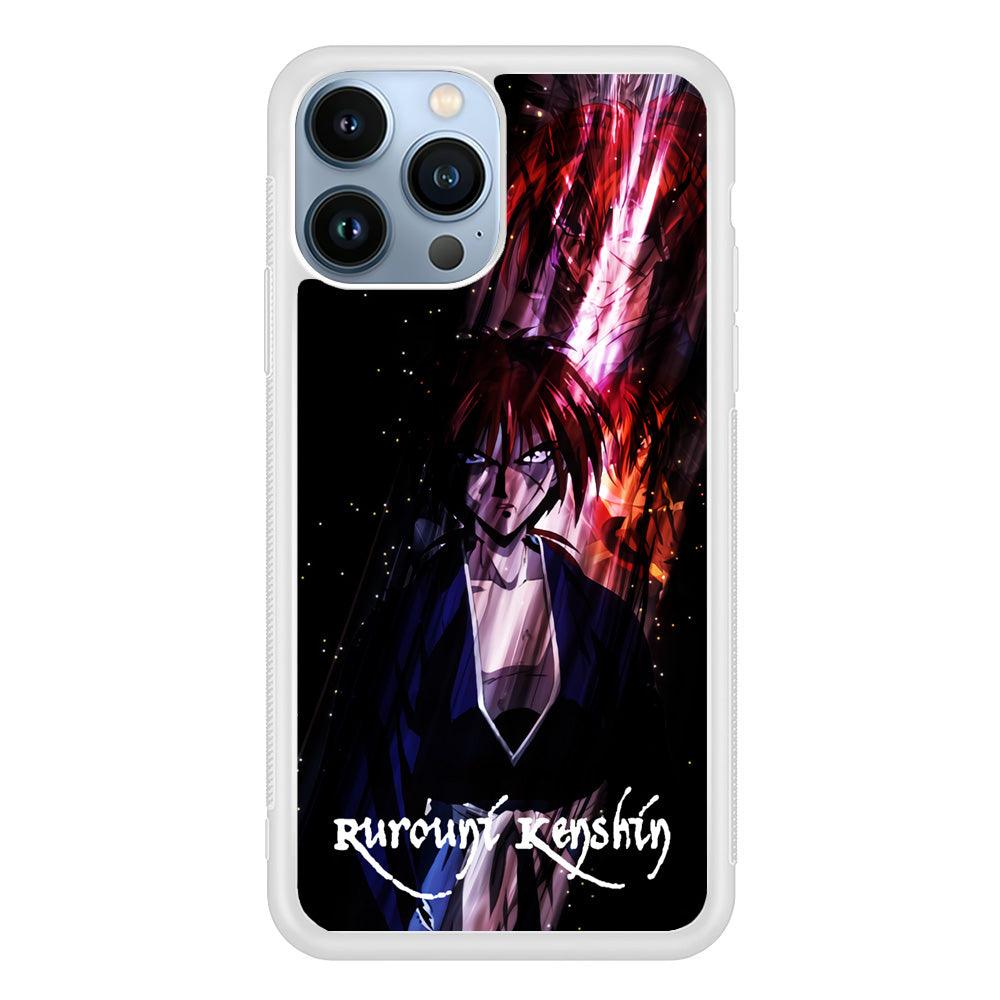 Samurai X Rurouni Kenshin iPhone 13 Pro Max Case-Rubber / White (2D Case)-Xtracase