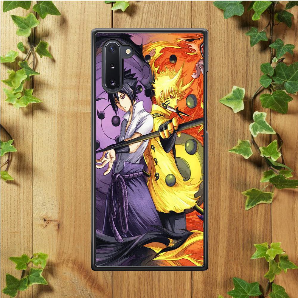 Sasuke Naruto Samsung Galaxy Note 10 Case-Rubber / Black (2D Case)-Xtracase