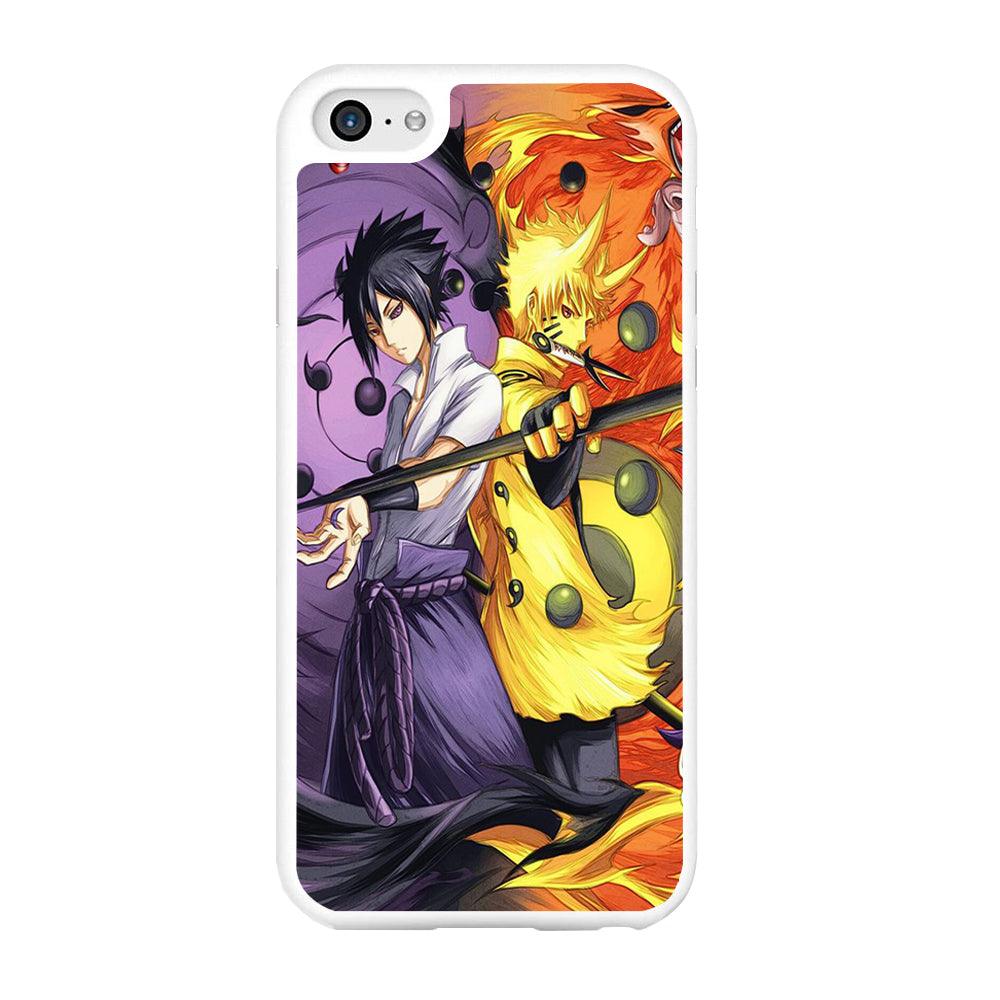 Sasuke Naruto iPhone 6 Plus | 6s Plus Case-Rubber / White (2D Case)-Xtracase