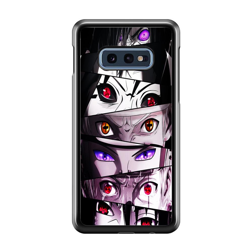 Sharingan Eyes Collection Samsung Galaxy S10E Case-Rubber / White (2D Case)-Xtracase