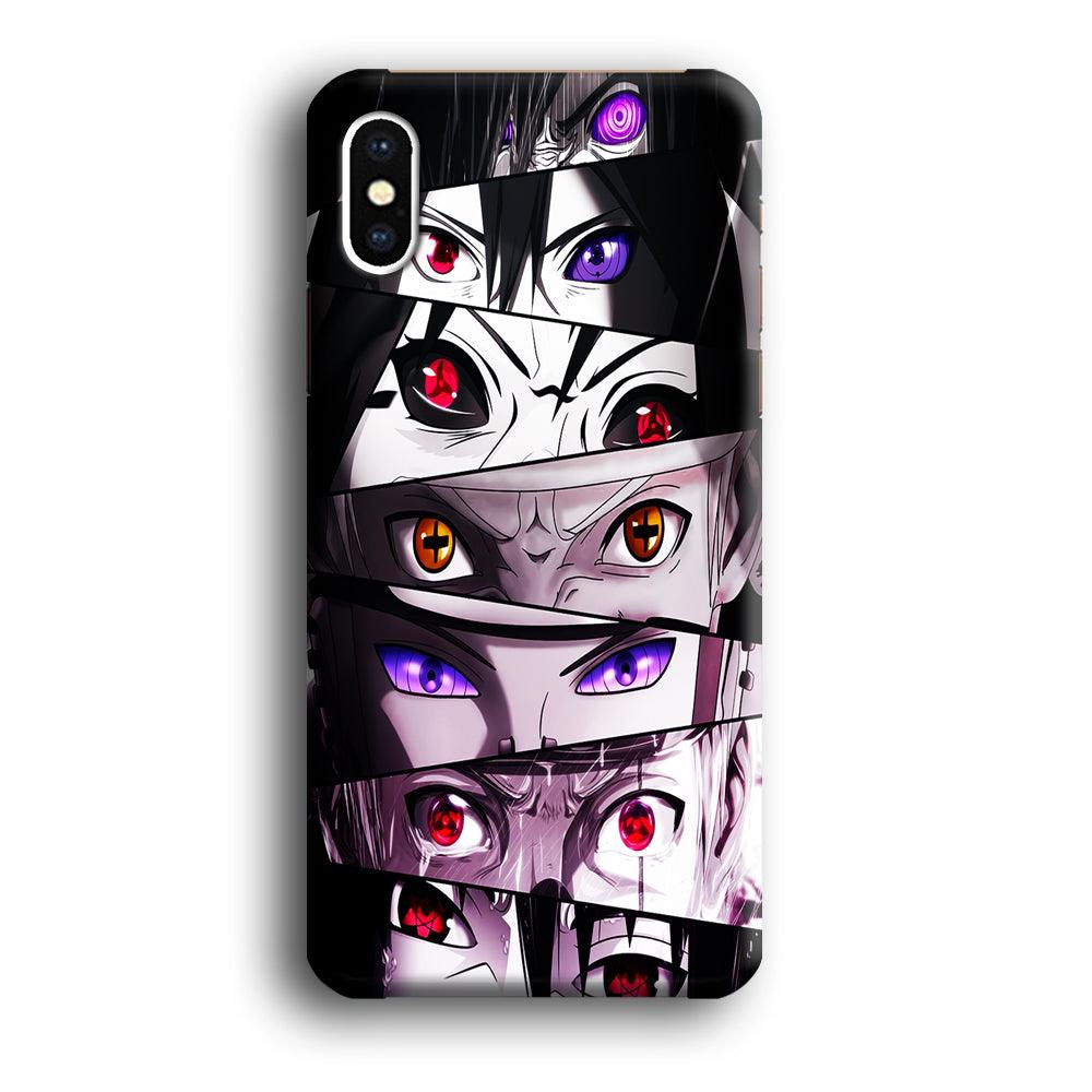 Sharingan Eyes Collection iPhone X Case-Plastic / Full Wrap (3D Case)-Xtracase