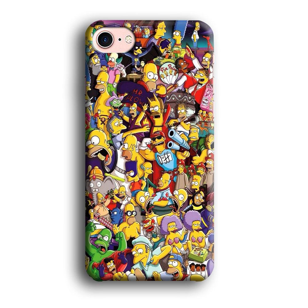 Simpson All Character iPhone SE 2020 Case-Plastic / Full Wrap (3D Case)-Xtracase