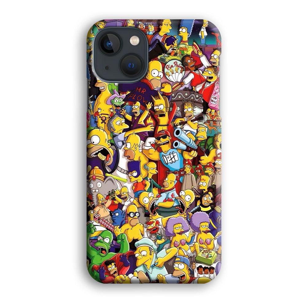Simpson All Character iPhone 13 Mini Case-Plastic / Full Wrap (3D Case)-Xtracase