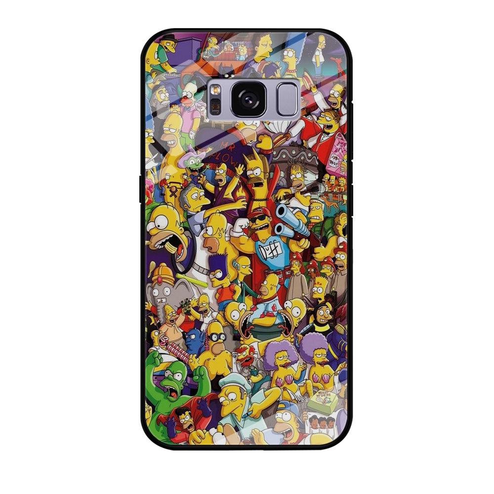 Simpson All Character Samsung Galaxy S8 Case-Tempered Glass Case-Xtracase