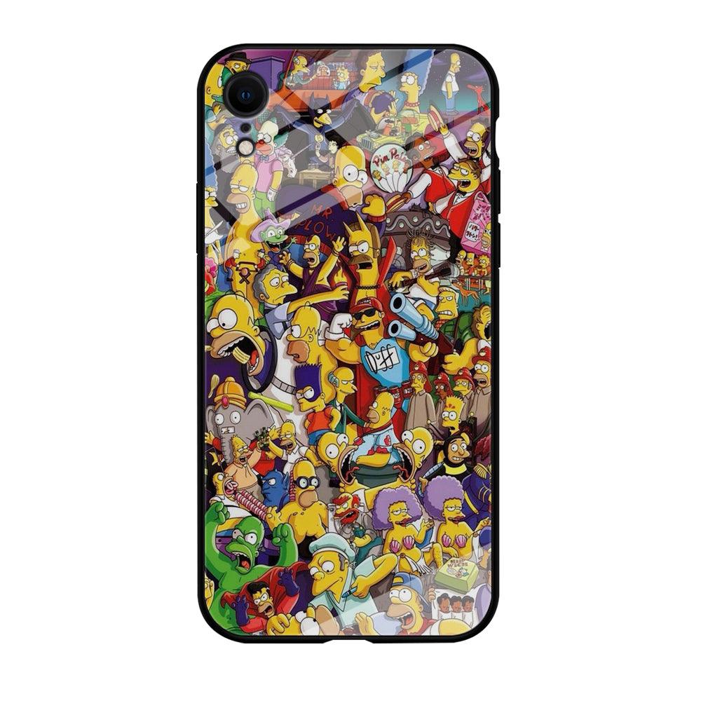 Simpson All Character iPhone XR Case-Tempered Glass Case-Xtracase