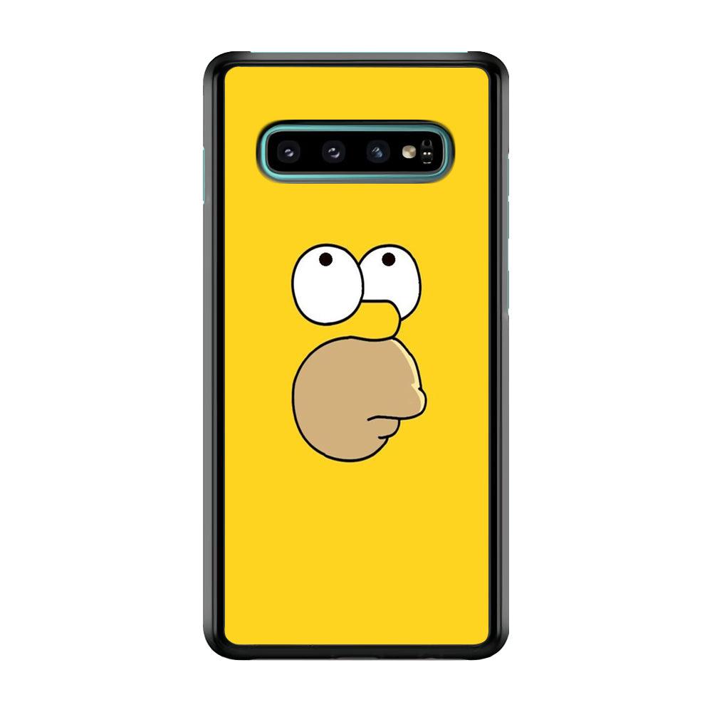 Simpson Homer Face Samsung Galaxy S10 Case-Plastic / Full Wrap (3D Case)-Xtracase
