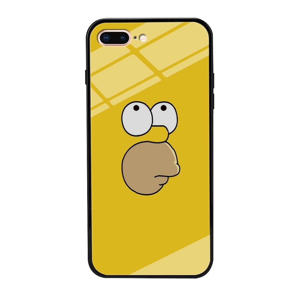 Simpson Homer Face iPhone 8 Plus Case-Tempered Glass Case-Xtracase
