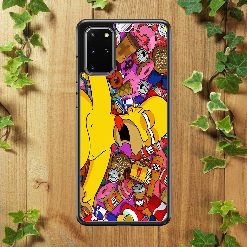 Simpson Homer High Samsung Galaxy S20 Plus Case-Plastic / Full Wrap (3D Case)-Xtracase