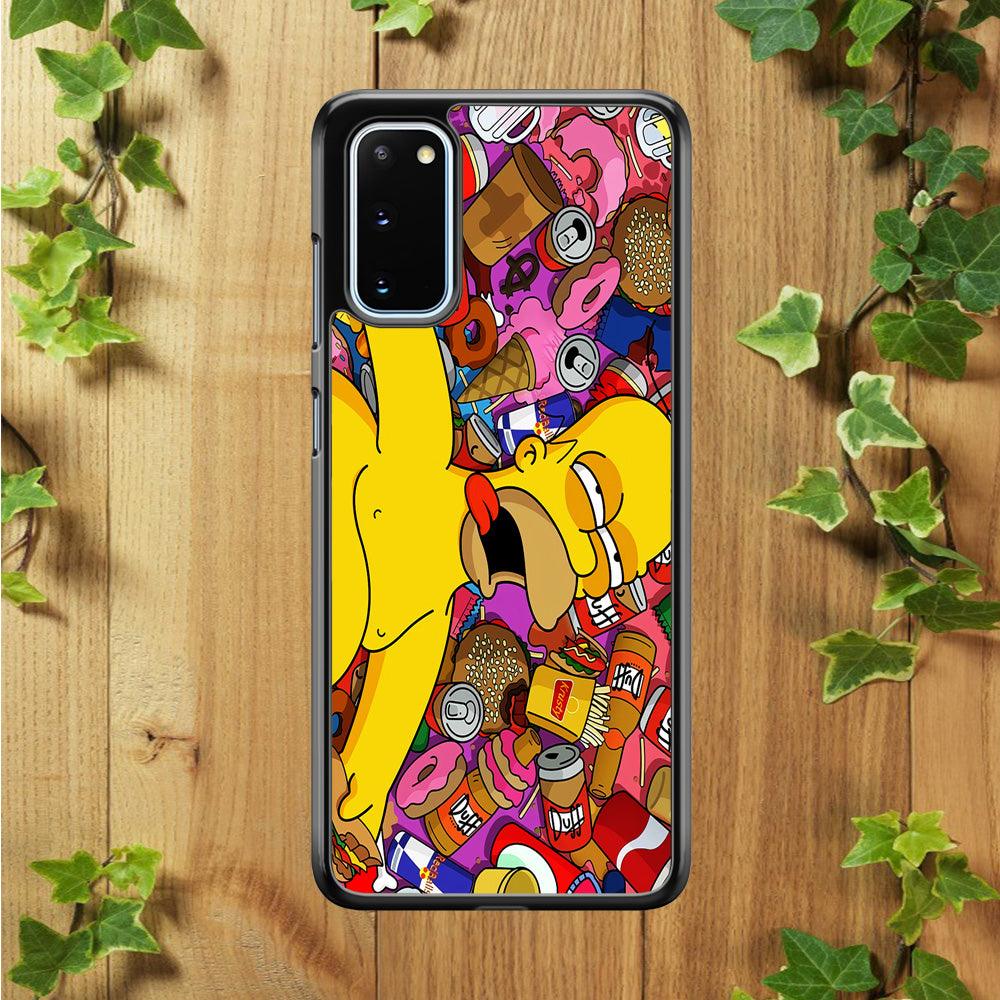 Simpson Homer High Samsung Galaxy S20 Case-Plastic / Full Wrap (3D Case)-Xtracase