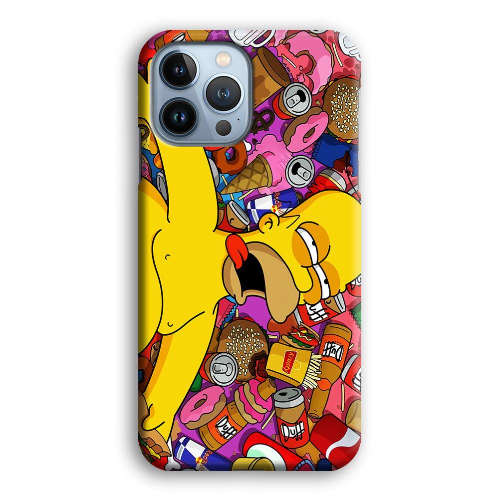 Simpson Homer High iPhone 13 Pro Case-Plastic / Full Wrap (3D Case)-Xtracase