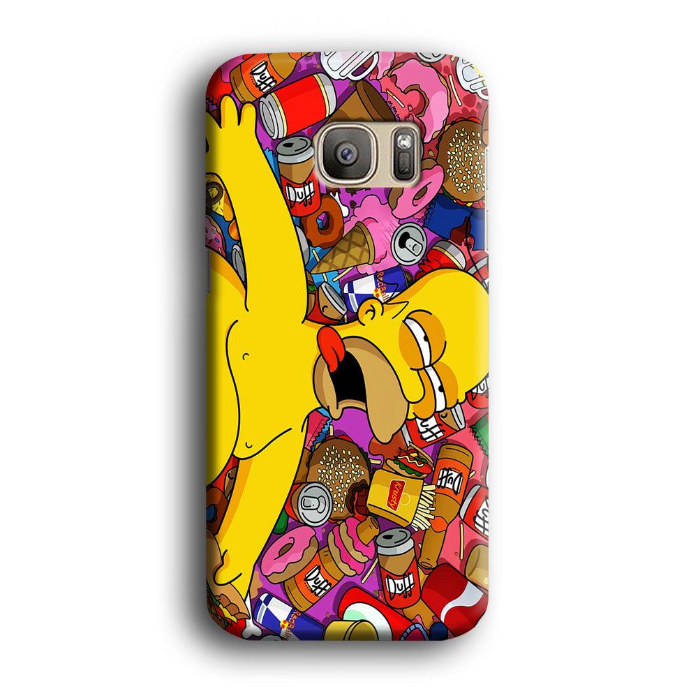 Simpson Homer High Samsung Galaxy S7 Edge Case-Plastic / Full Wrap (3D Case)-Xtracase