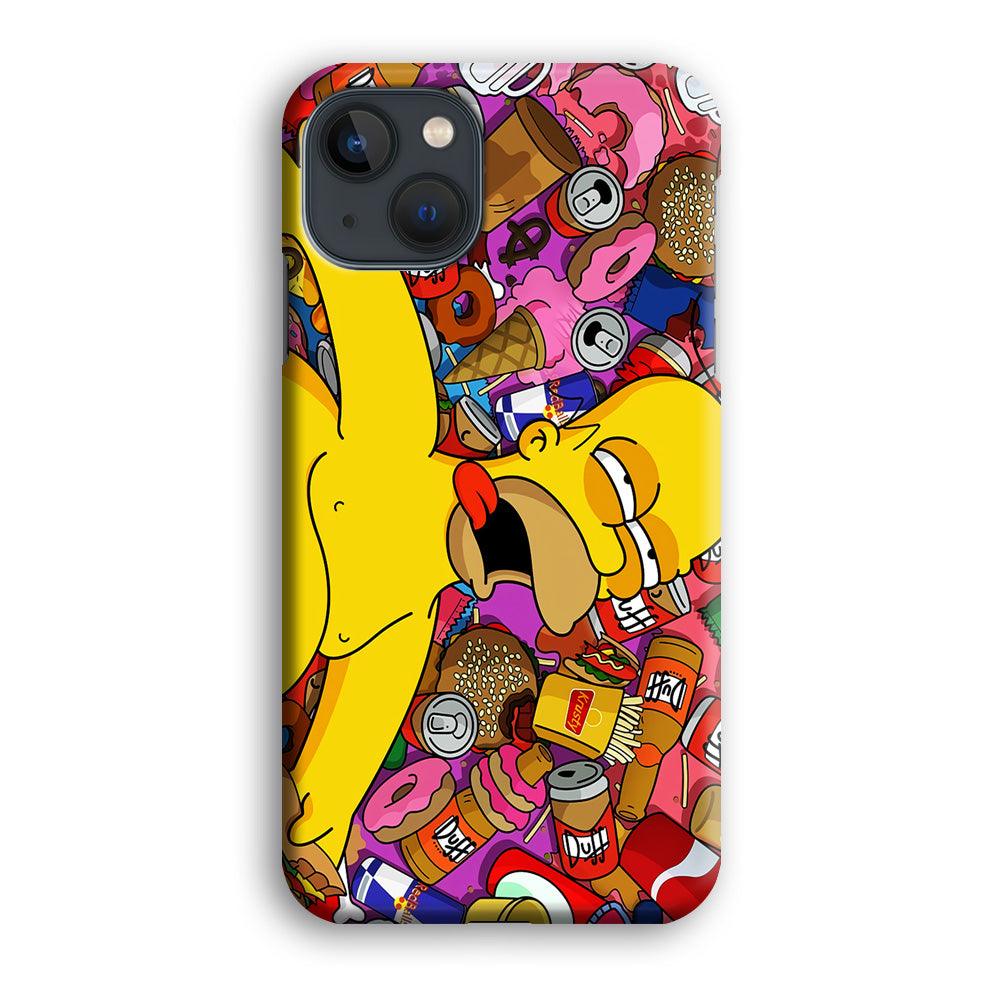 Simpson Homer High iPhone 13 Case-Plastic / Full Wrap (3D Case)-Xtracase
