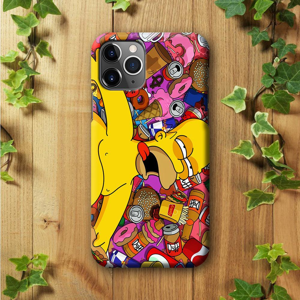 Simpson Homer High iPhone 11 Pro Max Case-Plastic / Full Wrap (3D Case)-Xtracase