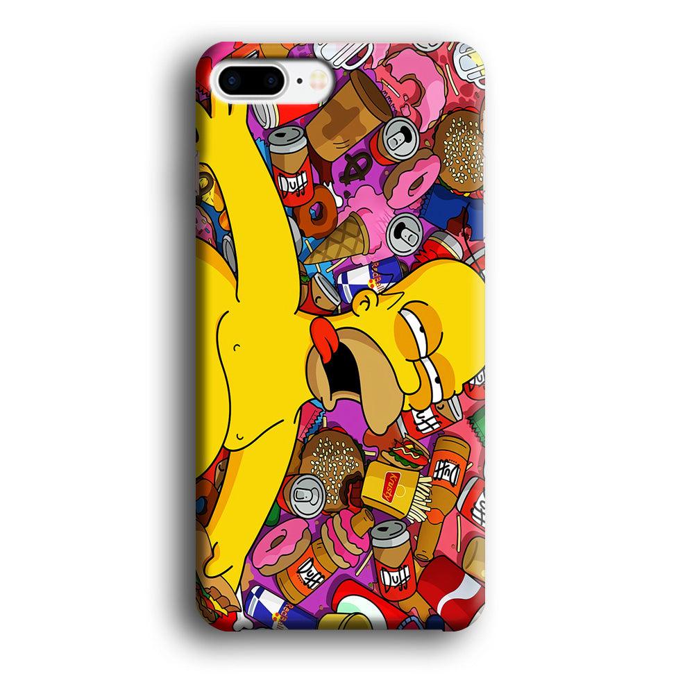 Simpson Homer High iPhone 8 Plus Case-Plastic / Full Wrap (3D Case)-Xtracase