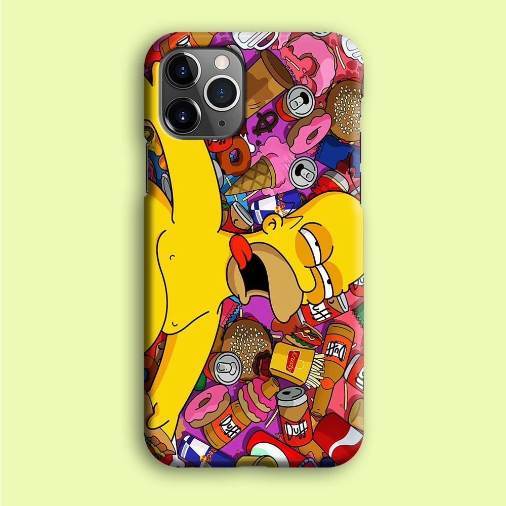 Simpson Homer High iPhone 12 Pro Max Case-Plastic / Full Wrap (3D Case)-Xtracase