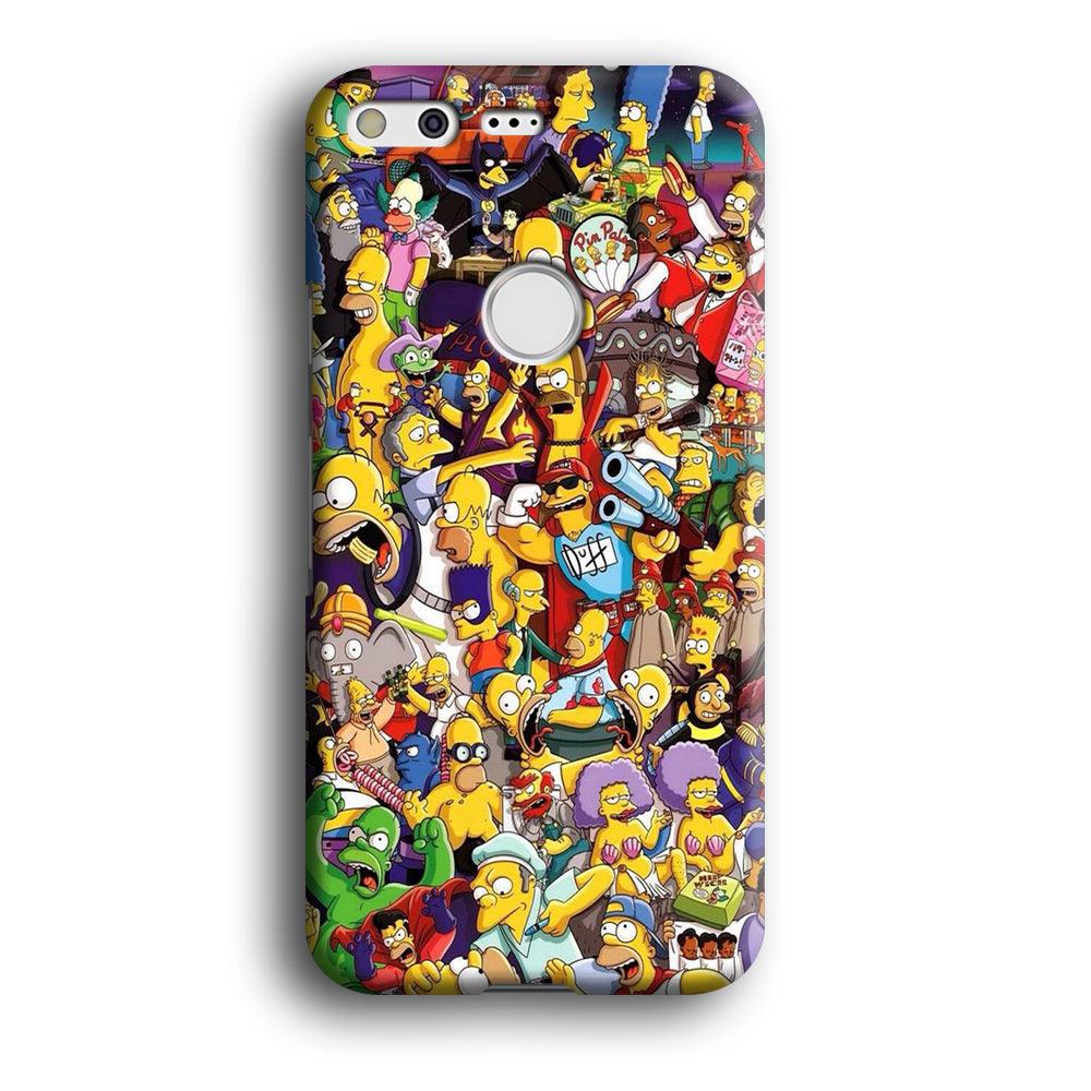 Simpson All Character Google Pixel XL 3D Case-Xtracase