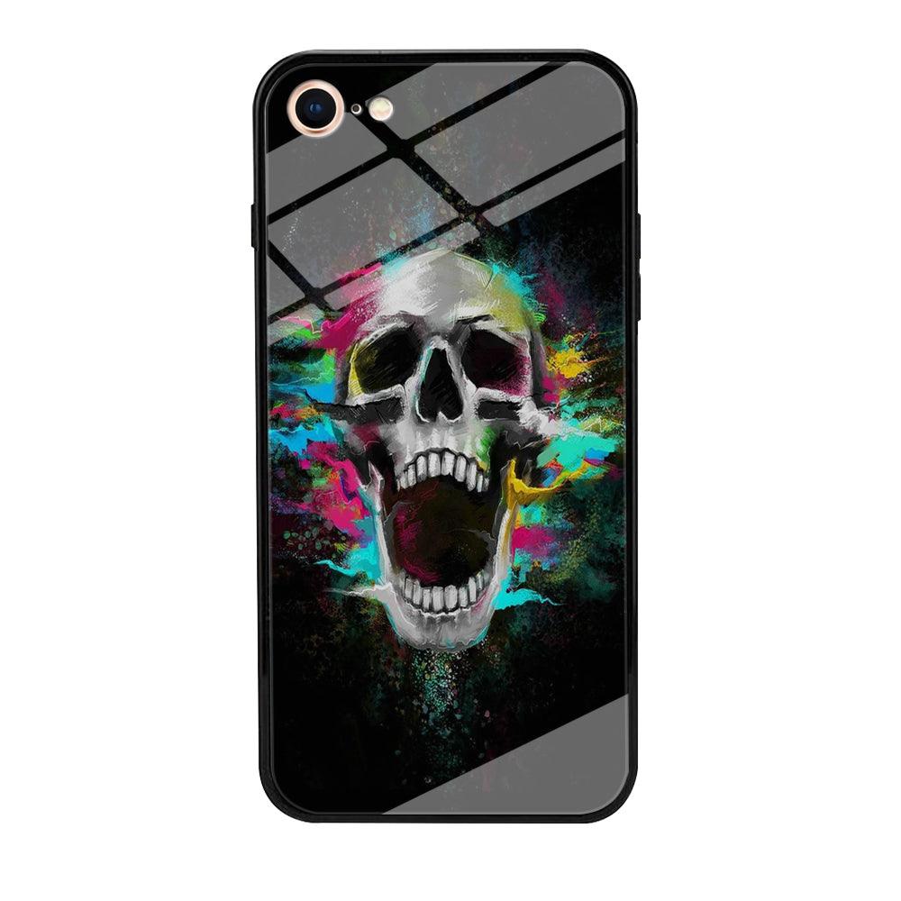 Skull Art 003 iPhone 7 Case-Tempered Glass Case-Xtracase