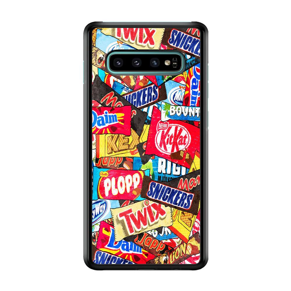 Snack Pattern Design Samsung Galaxy S10 Case-Plastic / Full Wrap (3D Case)-Xtracase