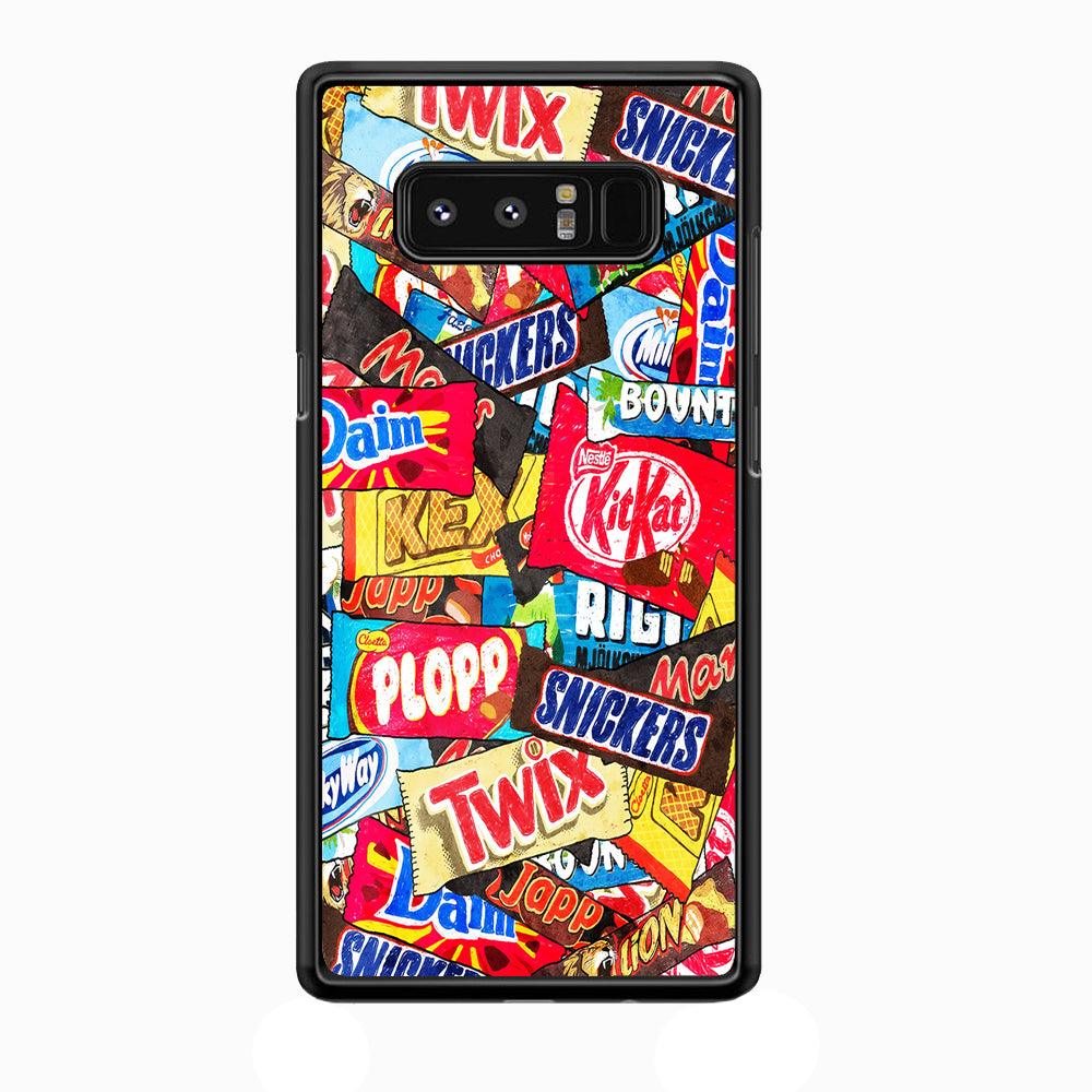 Snack Pattern Design Samsung Galaxy Note 8 Case-Plastic / Full Wrap (3D Case)-Xtracase