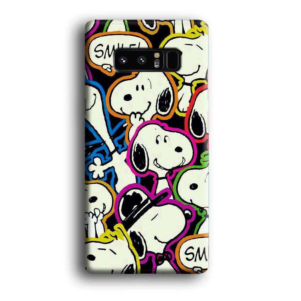 Snoopy Doodle Samsung Galaxy Note 8 3D Case-Xtracase