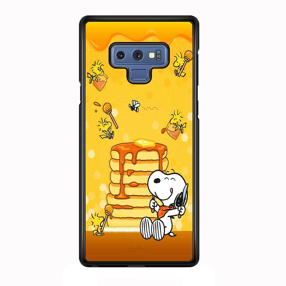 Snoopy Eats Honey Samsung Galaxy Note 9 Case-Plastic / Full Wrap (3D Case)-Xtracase