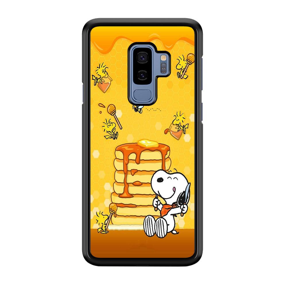 Snoopy Eats Honey Samsung Galaxy S9 Plus Case-Plastic / Full Wrap (3D Case)-Xtracase
