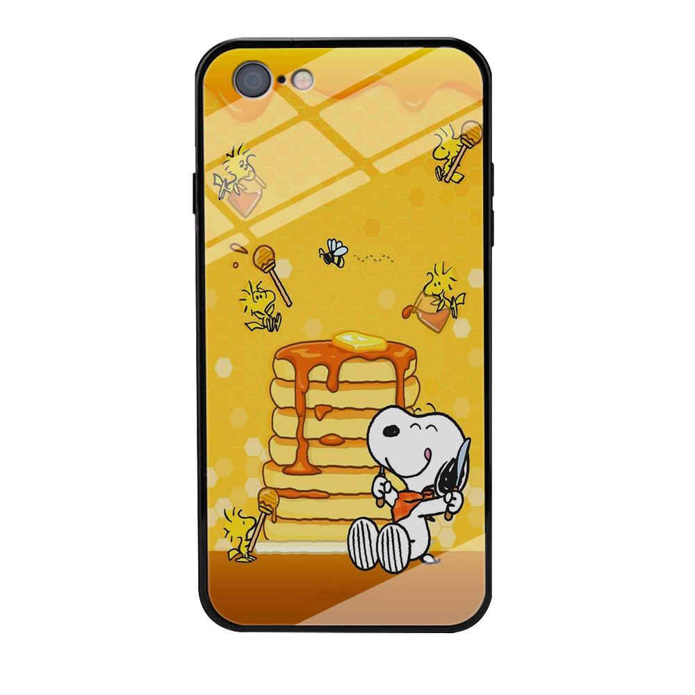 Snoopy Eats Honey iPhone 6 Plus | 6s Plus Case-Tempered Glass Case-Xtracase