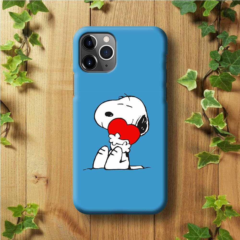 Snoopy Falling in Love iPhone 11 Pro Case-Plastic / Full Wrap (3D Case)-Xtracase