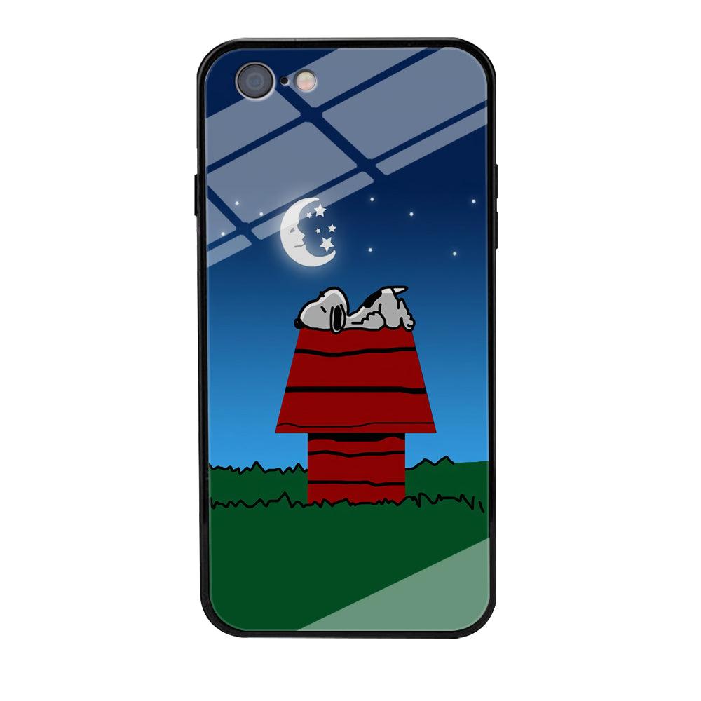 Snoopy Sleeps at Night iPhone 6 | 6s Case-Tempered Glass Case-Xtracase