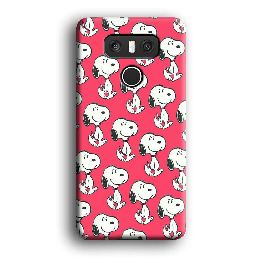 Snoopy Pattern Red LG G6 3D Case-Xtracase